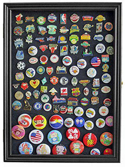 Flag Connections Display Case Wall Frame Cabinet for Military Medals, Pins, Patches