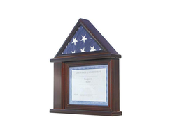 Presentation Flag Display Case Certificate & Document Holder Frame  3' X 5' Flag