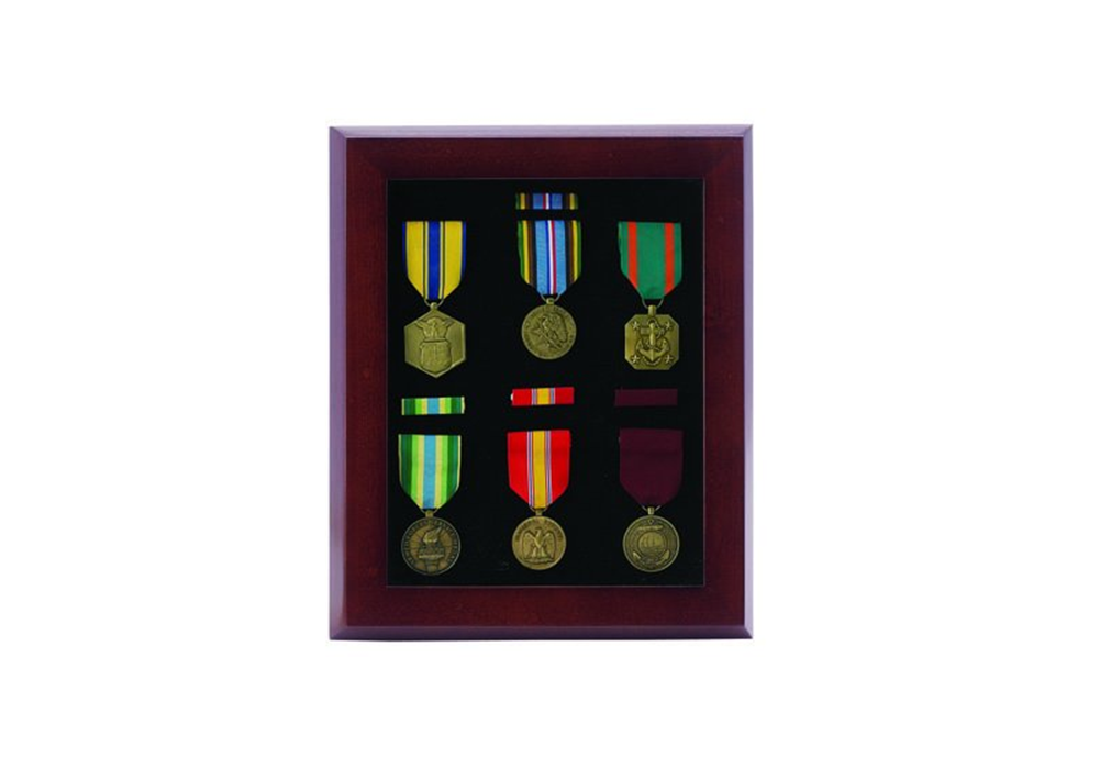 10 X 12 Inch Walnut Finish Medal Display Case