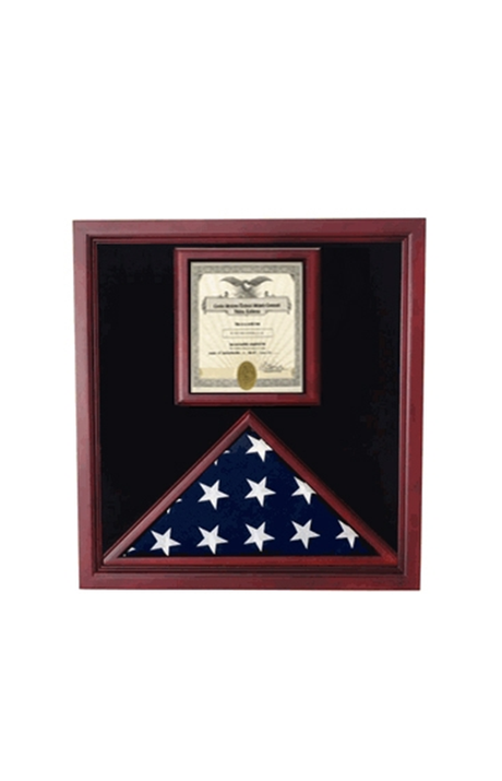 Award and flag display case display Case