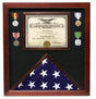 Police  Flag Medal Display Box- Shadow Box, Flag Box Hand Made By Veterans