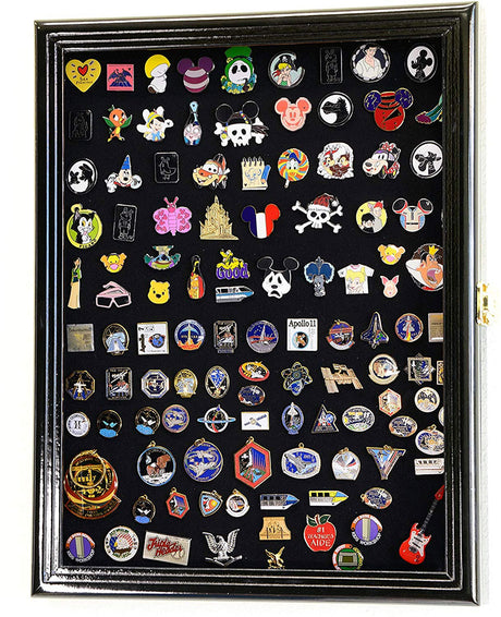 Lapel Pin Pins Display Case Cabinet Wall Rack Holder Disney Hard Rock Military Pins