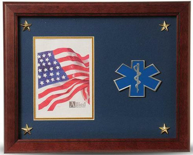 Flag Connections EMS Medallion Picture Frame with Stars, 5 by 7-Inch. - The Military Gift Store