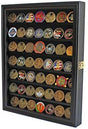 Lockable Military Challenge Coin Casino Poker Chip Display Case