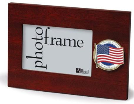 Flag Connections American Flag Medallion 4-Inch by 6-Inch Desktop Picture Frame