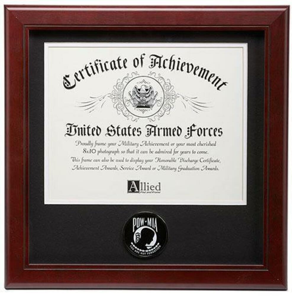 Flag Connections POW/MIA Medallion 8-Inch by 10-Inch Certificate Frame., Flag Connections POW/MIA Medallion 8-Inch by 10-Inch Certificate Frame, The Military Gift Store, Awards Display Cases, Awards Display Frames (62)