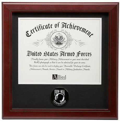 Flag Connections POW/MIA Medallion 8-Inch by 10-Inch Certificate Frame. - The Military Gift Store