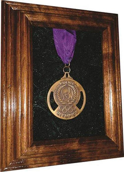 Flag Connections Single Medal Awards Case - 5x7 Walnut (Black Velvet). - The Military Gift Store