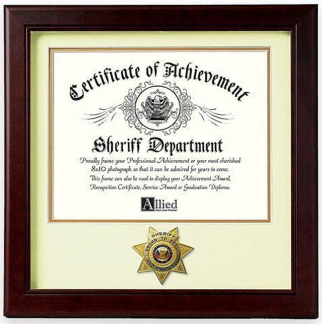 Flag Connections Sheriff Medallion 8-Inch by 10-Inch Certificate Frame. - The Military Gift Store