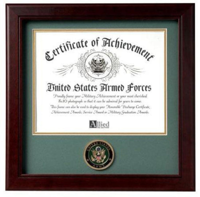 Flag Connections United States Army Certificate of Achievement Frame with Medallion