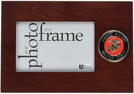 Flag Connections U.S. Marine Corps Medallion 4-Inch by 6-Inch Desktop Picture Frame