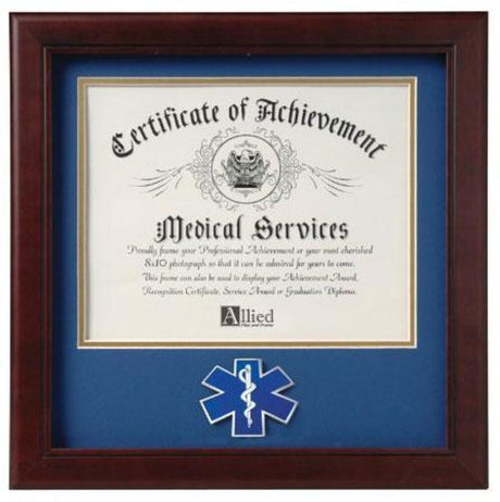 Flag Connections Emergency Medical Services Certificate of Achievement Frame