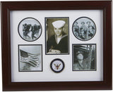 The Military Gift Store US Flag Store U.S. Navy Medallion 5 Picture Collage Frame., US Flag Store U.S. Navy Medallion 5 Picture Collage Frame., The Military Gift Store, Medallion Flag Display Case