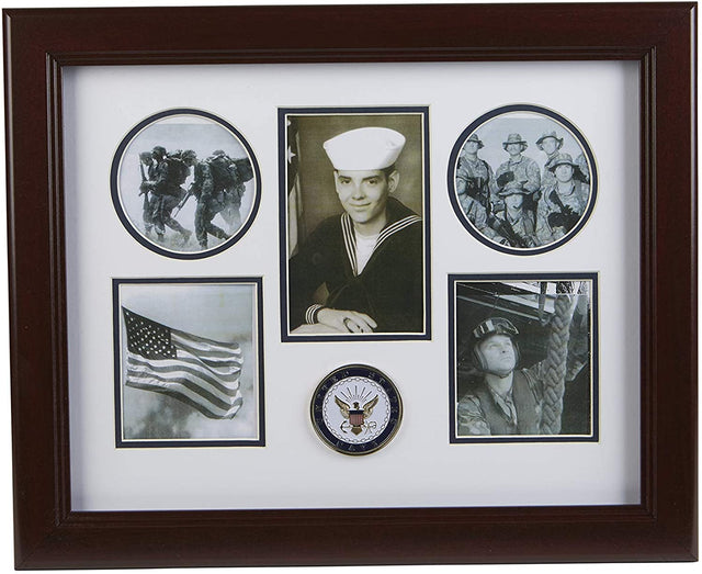 The Military Gift Store US Flag Store U.S. Navy Medallion 5 Picture Collage Frame., US Flag Store U.S. Navy Medallion 5 Picture Collage Frame., The Military Gift Store, Medallion Flag Display Case