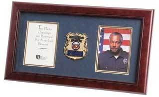 Police Department Medallion Double Picture Frame