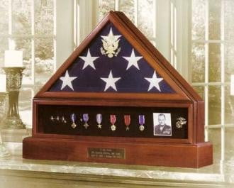 Presidential Pedestal Flag Medal Display