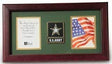 Go Army Medallion Double Picture Frame, Mahogany Made