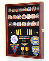 Challenge Coin/Medals/Pins/Badges/Ribbons/Insignia/Buttons Chips Combo Display Case Box - The Military Gift Store