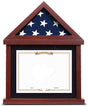 Flag Display Case for 3’x5’ Folded Flag With Shadow Box, Certificate Document Holder, Flag Display Case for 3’x5’ Folded Flag with Mahogany Finish, The Military Gift Store, American Flag Frames (43)
