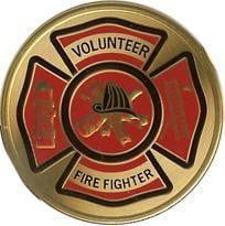 VOLUNTEER FIRE FIGHTER Color Medallion