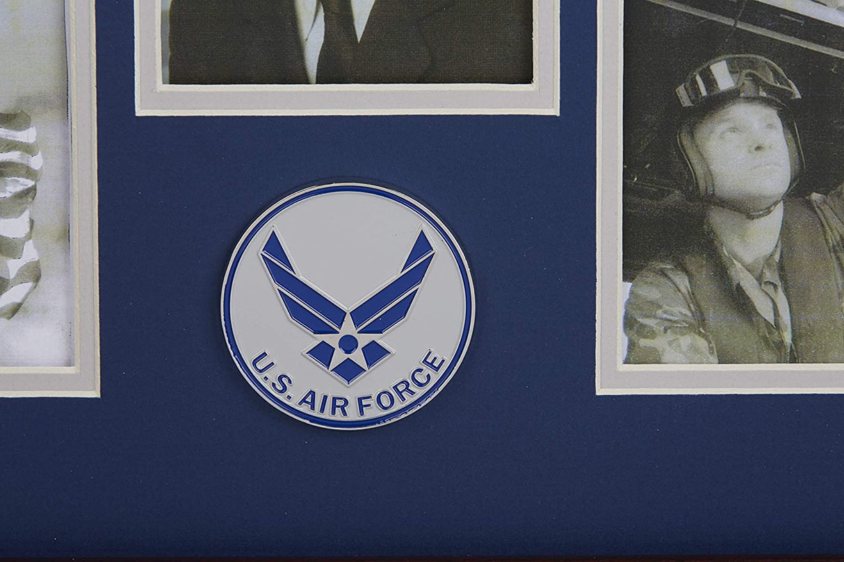 The Military Gift  Store Products Frame Aim High Air Force Medallion 5 Picture Collage Frame.