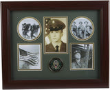 The Military Gift  Store Army Medallion 5 Picture Collage Frame with Stars.