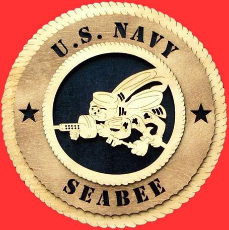 Flag Connections SeaBee Wall Tribute, Seabee Wood Wall Tribute, Seabee emblem