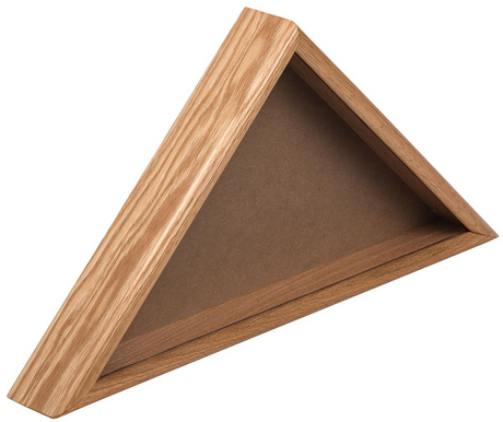 American Made Wood 5’ x 9.5’ Flag Case, Rear Loading – Oak