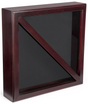 Flag Display Box, Tempered Glass & Pine Wood Construction – Mahogany Finish