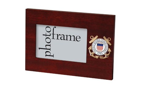 US Coast Guard Medallion Desktop Landscape Picture Frame - 4 x 6 Inch