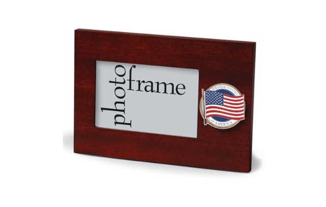 US American Flag Medallion Desktop Landscape Picture Frame - 4 x 6 Inch