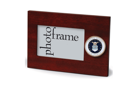 US Air Force Medallion Desktop Landscape Picture Frame - 4 x 6 Inch, , The Military Gift Store, Awards Display Cases, Awards Display Frames (62)