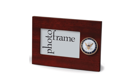 US Navy Medallion Desktop Landscape Picture Frame - 4 x 6 Inch, , The Military Gift Store, Awards Display Cases, Awards Display Frames (62)