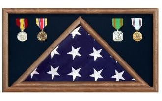 5 X 9.5 Flag Memorial Case Rectangle, Burial Flag Frame