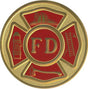FIRE DEPT Color Medallion. - The Military Gift Store