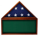 Flag Memorabilia Display Case With a Flag Green Background, , The Military Gift Store, Army Flag Display Cases (64)
