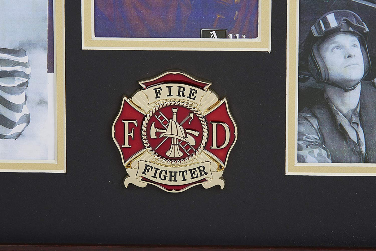 The Military Gift Store Products Frame Firefighter Medallion 5-Picture Collage Frame.