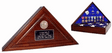 Walnut Cherry Heirloom Finish, Wood Flag Case, Flag Display Case, , The Military Gift Store, Triangle flag display
