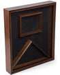 Flag Display Case with Glass Front and Certificate Holder, Velvet Backing – Cherry.