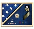Flag Connections Military Shadow Box, Military Medals Display Case