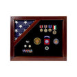American Corner flag and medal display case - Fit for 3' x 5', American Corner flag and medal display case., The Military Gift Store, Flag Medals Display Case