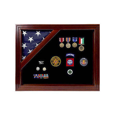 American Corner flag and medal display case - Fit for 3' x 5', American Corner flag and medal display case., The Military Gift Store, Flag Medals Display Case