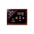 American Corner flag and medal display case, Fit 5 x 9.5 Casket Flag., , The Military Gift Store, Rectangular case