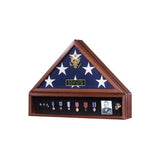 American Flag Case and Medal Display Case With 3' X 5' Flag - Presidential, American Flag Case and Medal Display Case - Presidential, The Military Gift Store, Flag Display cases , American Flag Case and Medal Display Case With 5' X9.5' Flag - Presidential