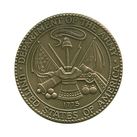 Army Service Medallion, Brass Army Medallion - The Military Gift Store