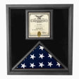 Flag and Certificate Case Black Frame, American Made., , The Military Gift Store, Flag and Certificate Case