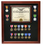 Military Certificate with Medal Display Case Cherry Finish., , The Military Gift Store, Military medal and Certificate frame