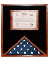 Large Military Memorial Flag, Medal Display Case. - The Military Gift Store