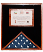 Flag Display Cases with Certificate Holder, hold a 3' x 5' or 5'x 9.5', , The Military Gift Store, Flag and Document Case