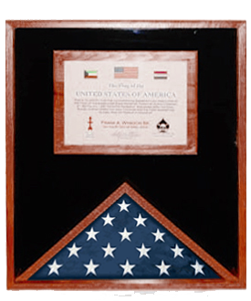 Flag and Document Case for 3ft x 5ft US Made to display a 8.5 inch x 11 inch document